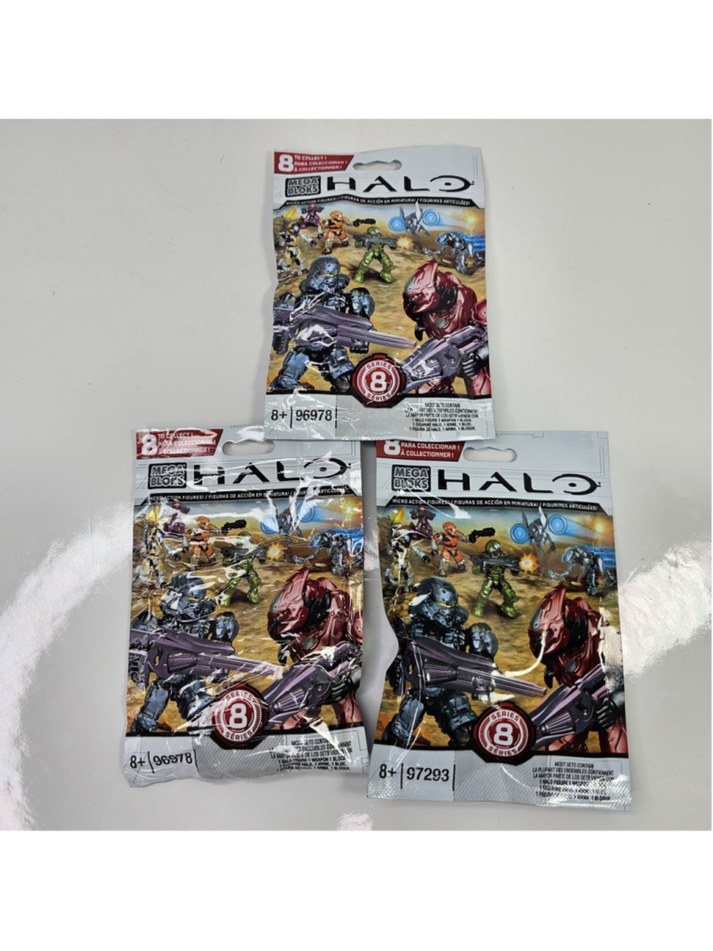 SEALED Mega Bloks Halo Series 8 Micro Action Figures Blind Bags 96978 97293 3PCS